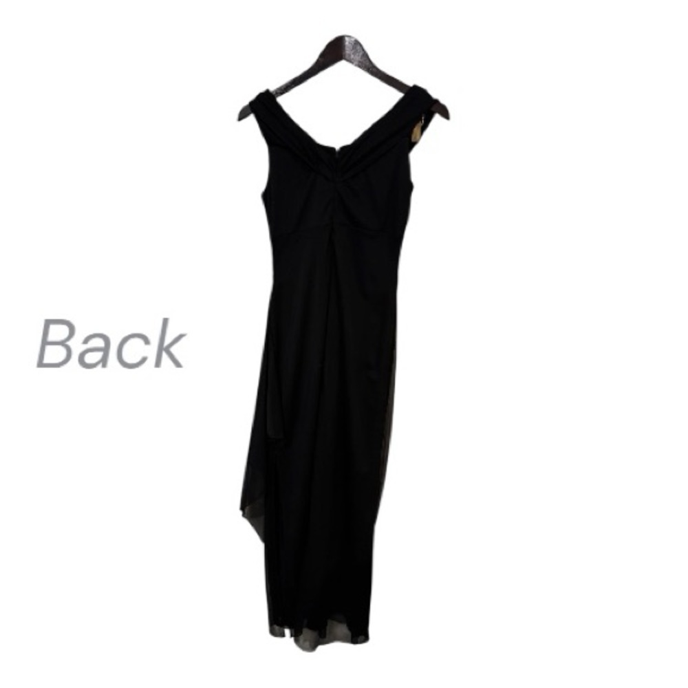 Jackie Jon Sophisticated Black Maxi Dress. Size 4. - Picture 3 of 9